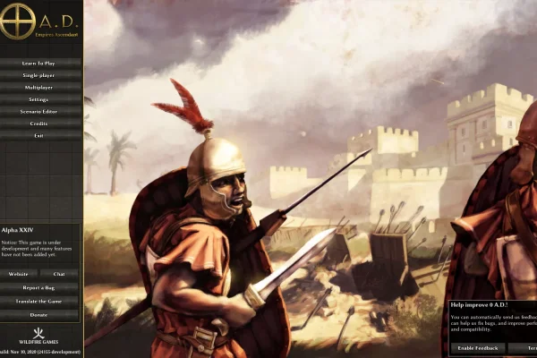 Jogo RTS livre e de código aberto 0 A.D. Alpha 24 "Xšāršā" lançado