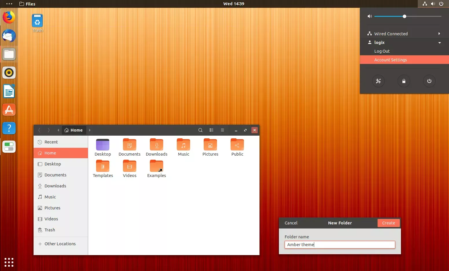 Tema Amber Gtk