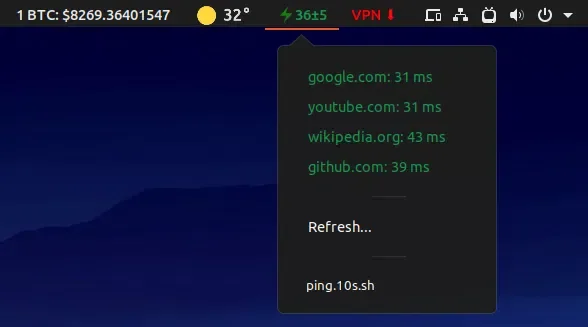 Argos Gnome Shell