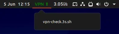 Plug-in de verificador Argos BitBar VPN