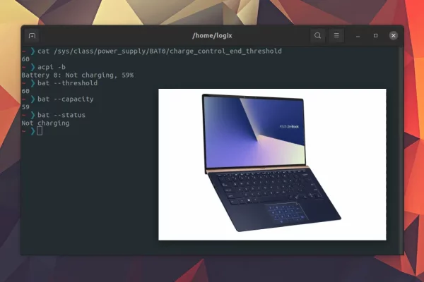 Defina facilmente limites de carregamento para laptops ASUS no Linux usando o bat