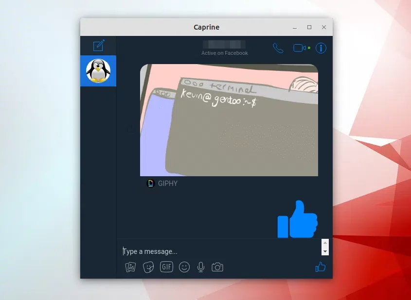 Aplicativo Caprine Desktop Facebook Messanger