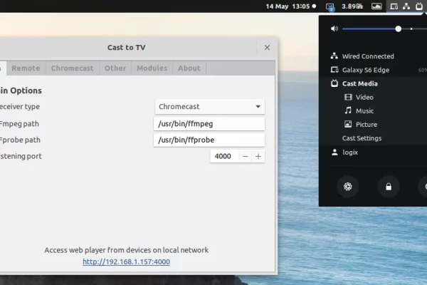 Transmita vídeos, músicas e imagens do Gnome para o Chromecast com a extensão Cast to TV (lançados v6 e v7)