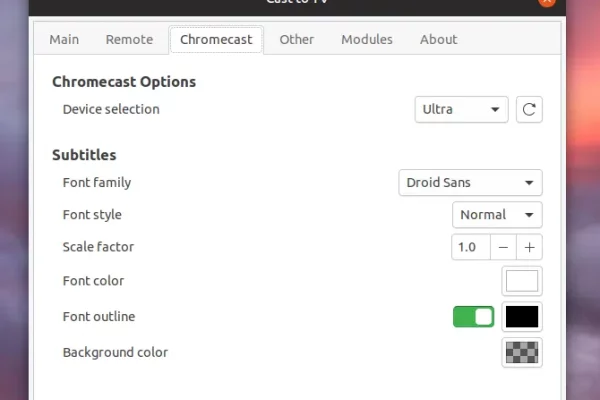 Extensão GNOME Chromecast "Cast to TV" v9 adiciona configuração de legenda, integração com Nautilus