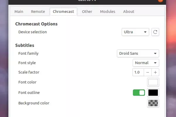 Extensão GNOME Chromecast "Cast to TV" v9 adiciona configuração de legenda, integração com Nautilus