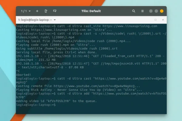O Chromecast Player CATT de linha de comando recebe suporte para legendas e transmissão de sites