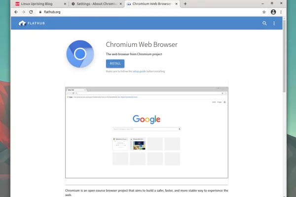 Os navegadores web Chromium e Chromium 'desgooglado' estão disponíveis agora no Flathub