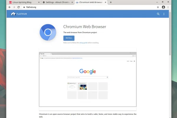 Os navegadores web Chromium e Chromium 'desgooglado' estão disponíveis agora no Flathub