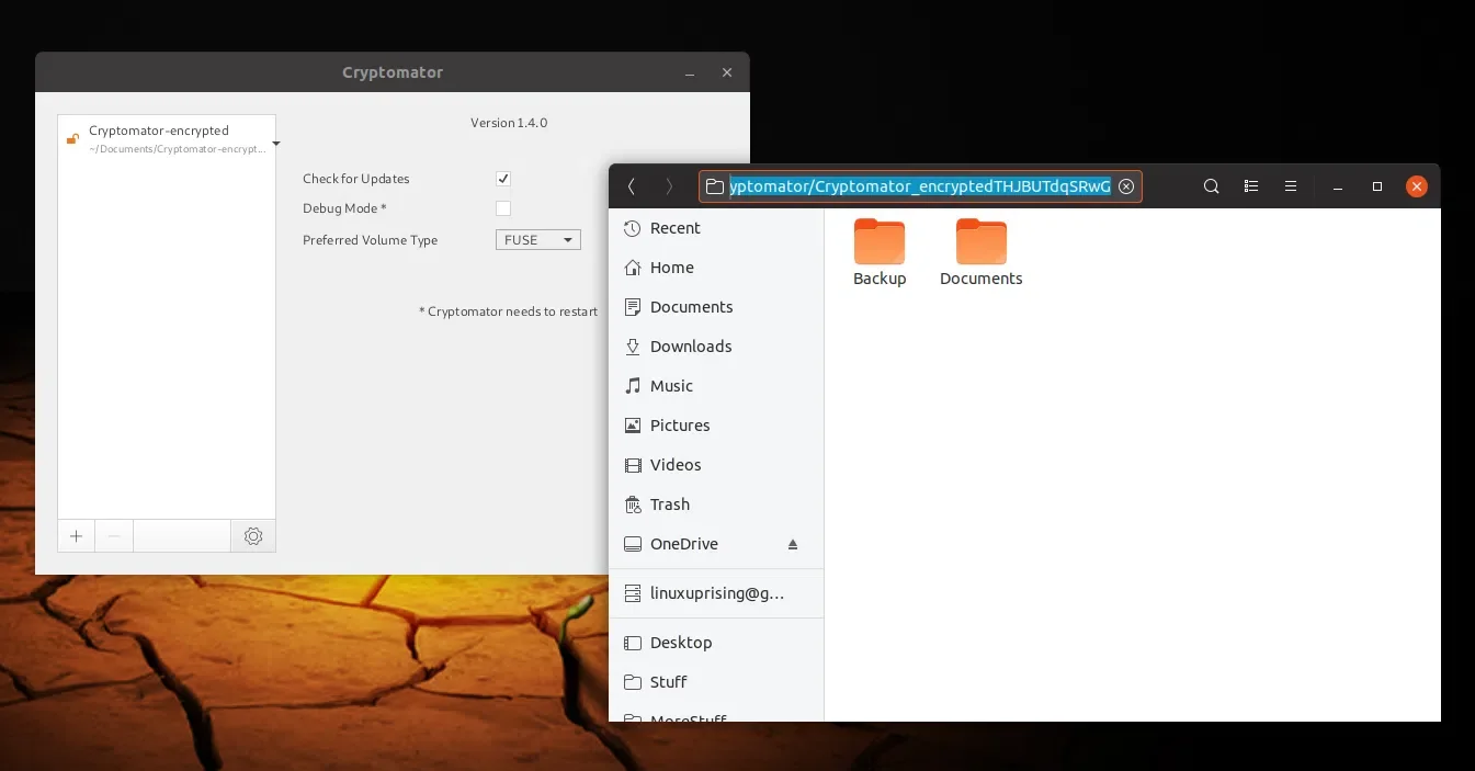 Cryptomator 1.4.0 FUSE Linux