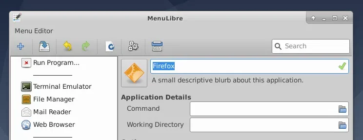 MenuLibre add Firefox