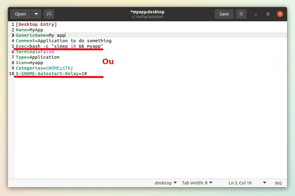 Atrasar aplicativos de inicialização do Linux