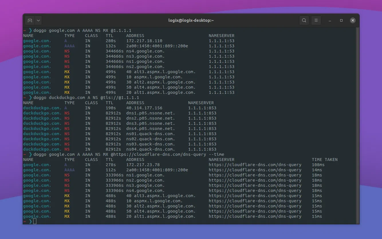 Doggo DNS Lookup Utility