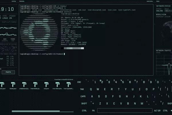 eDEX-UI: uma interface de computador Sci-Fi totalmente funcional inspirada no TRON Legacy