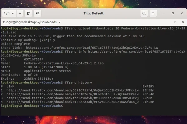 ffsend: compartilhamento seguro de arquivos da linha de comando (cliente de envio do Firefox)
