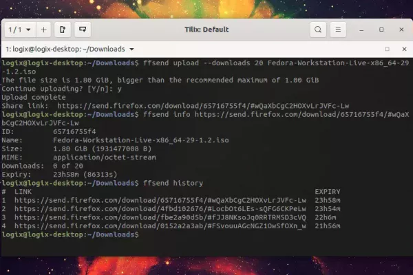 ffsend: compartilhamento seguro de arquivos da linha de comando (cliente de envio do Firefox)