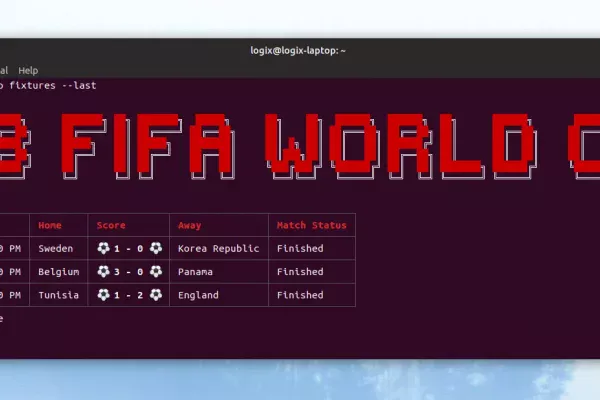 Obtenha partidas e classificações da Copa do Mundo FIFA 2018 na linha de comando com wowcup