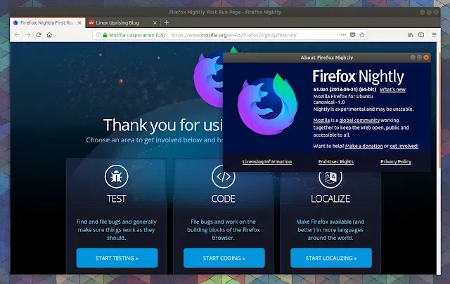 Instalando o Firefox Nightly (Alpha) no Linux Mint ou Ubuntu a partir do repositório PPA