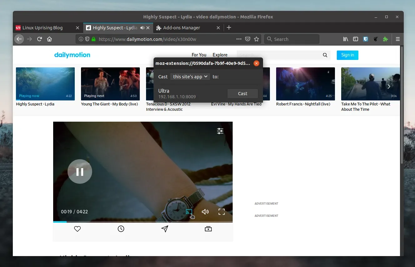 Firefox Chromecast