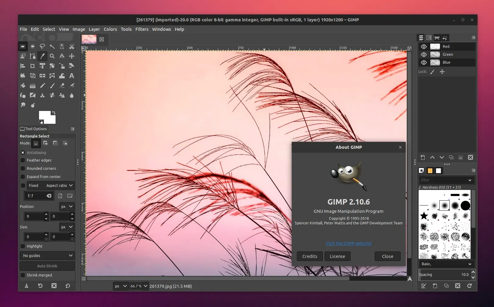 GIMP 2.10.6