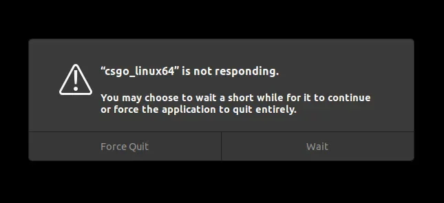 GNOME Shell forçar a caixa de diálogo não responder