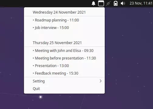 gnome-next-meeting-applet-xfce