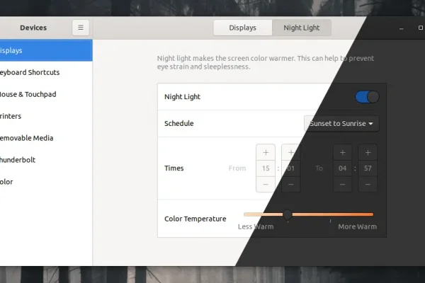 Alterar tema Shell/GTK para variante escuro quando o GNOME Night Light estiver ligado