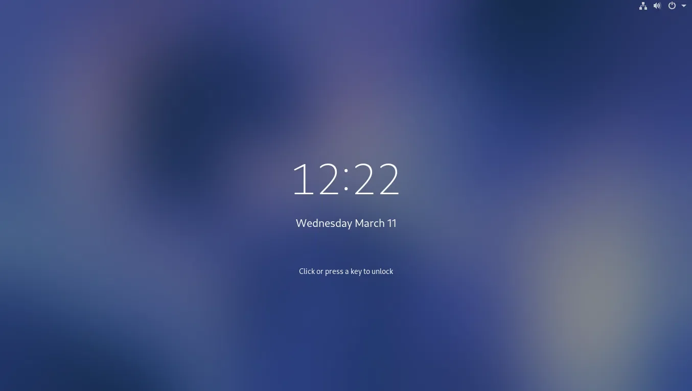 Tela de bloqueio do GNOME Shell 3.6