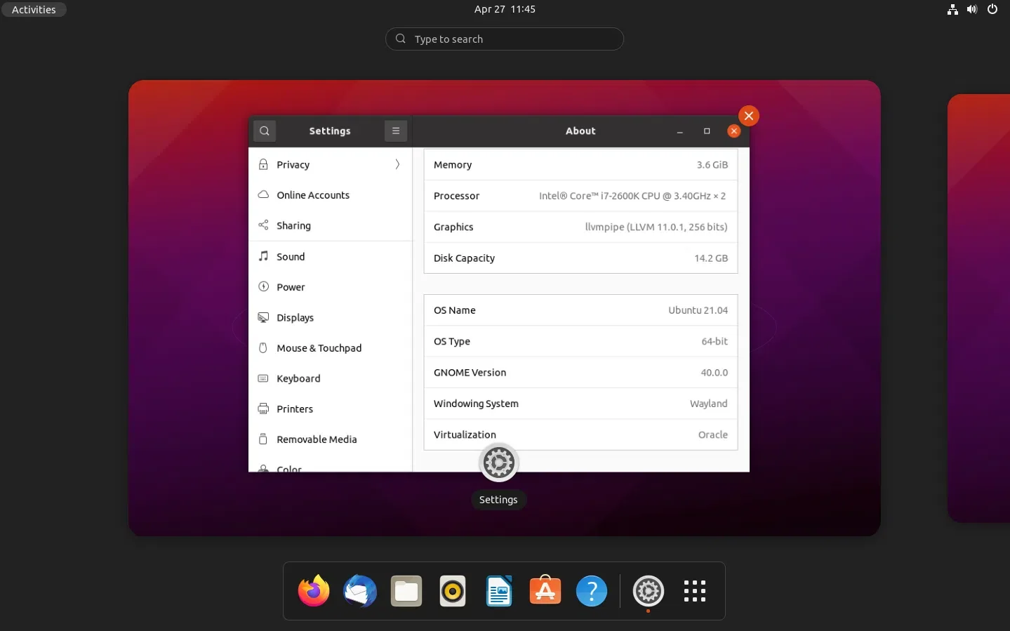 Gnome 40 Ubuntu 21.04 Hirsute Hippo