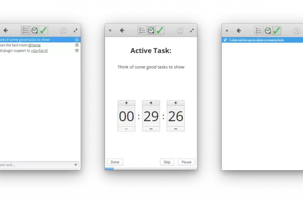 Aplicativo de tarefas e temporizador "Go For It!" atualizado com temporizador Pomodoro, atalhos configuráveis
