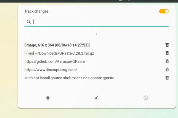 GPaste é um ótimo gerenciador de área de transferência para o Gnome Shell