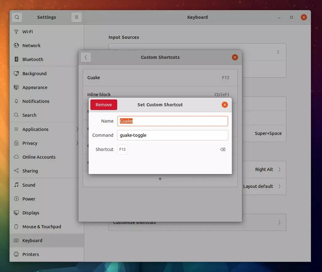 guake-keyboard-shortcut-gnome-settings