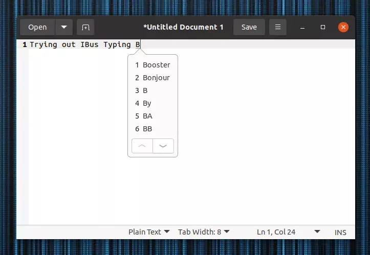 ibus-typing-booster em ação