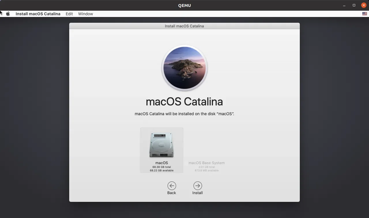 instalação do macOS no disco