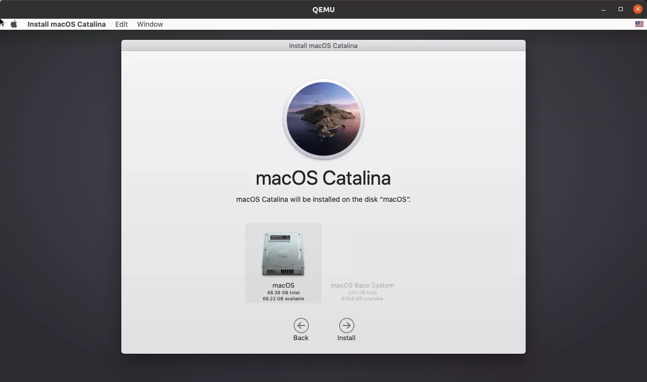 instalação do macOS no disco