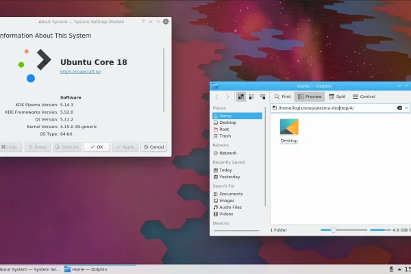 Experimente o KDE Plasma Desktop como um pacote snap