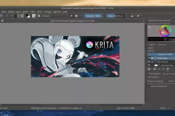 Software de pintura grátis Krita 4.1.0 lançado com nova ferramenta de imagens de referência, opção para salvar e carregar sessões, mais