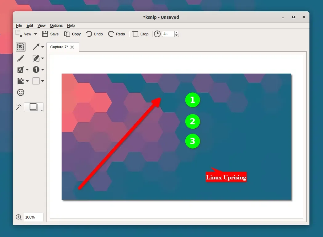 Ferramenta de captura de tela Ksnip