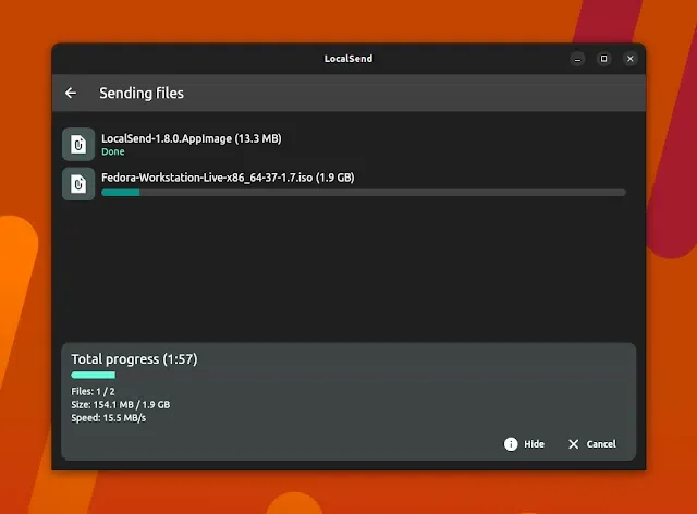 localsend transferências de arquivos