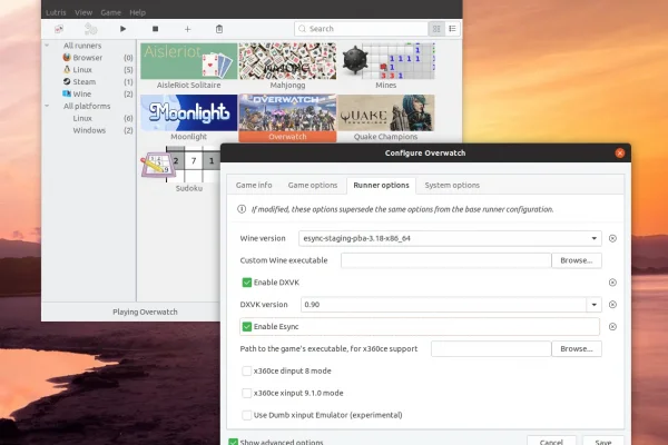 Lutris 0.4.21 lançado, adiciona repositório Ubuntu 18.10 (Cosmic Cuttlefish)