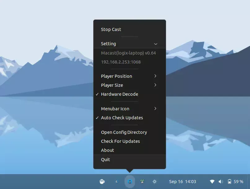 Macast MPV DLNA Renderer Linux