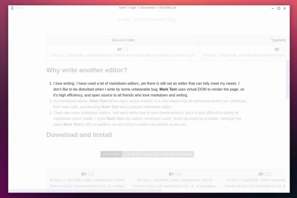 Mark Text: Editor Markdown grátis e livre com visualização em tempo real