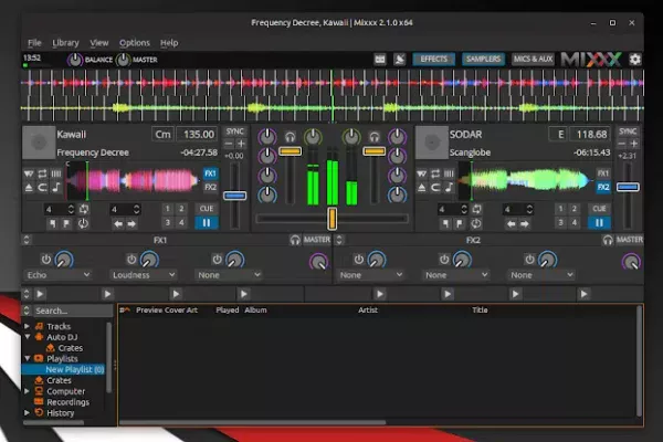 Software de DJ gratuito Mixxx 2.1 lançado com skins novas e aprimoradas, sistema de efeitos revisados e mais