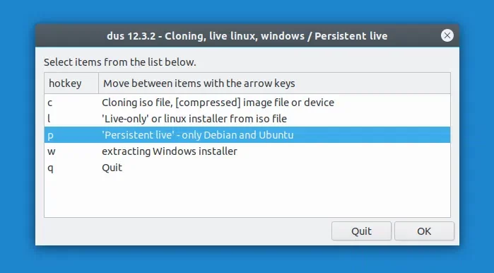 mkusb criar usb ativo persistente com Ubuntu, Linux Mint ou Debian