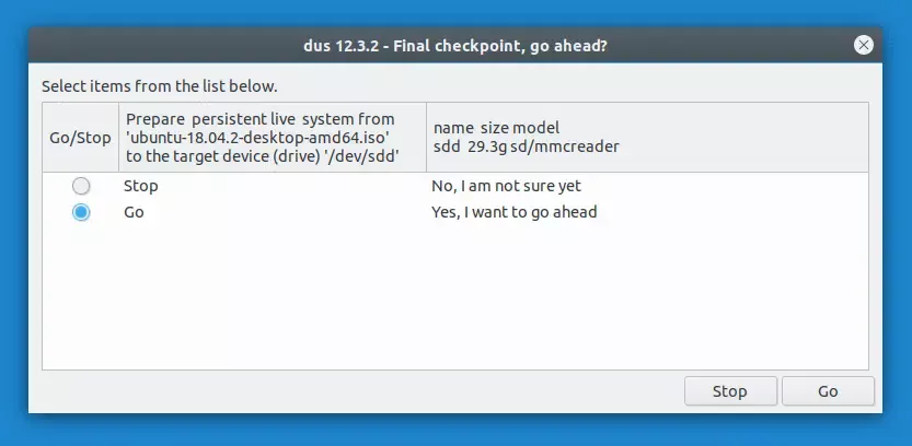 mkusb sim, vá em frente