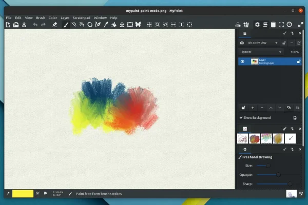 Rodada de lançamentos: MyPaint 2.0.0, Blender 2.82, cheat 3.6.0, Gammy 0.9.56 e Drawing 0.4.11