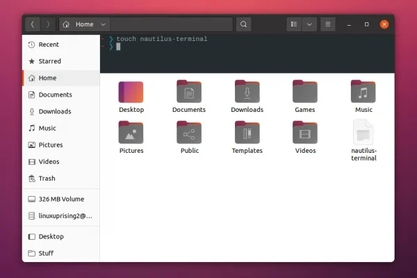 Nautilus Terminal atualizado com o suporte ao Nautilus 40, menus de contexto