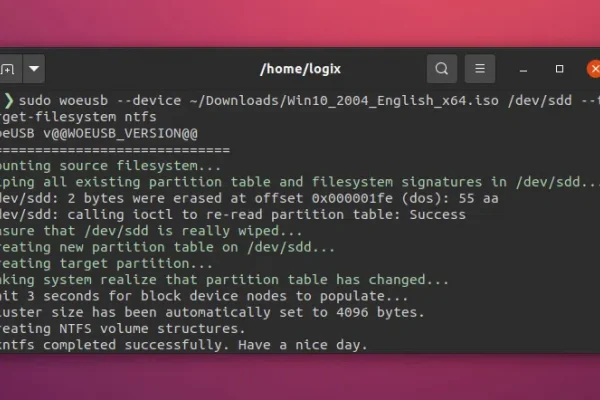 Como fazer um USB inicializável do Windows 10 no Linux usando o novo WoeUSB