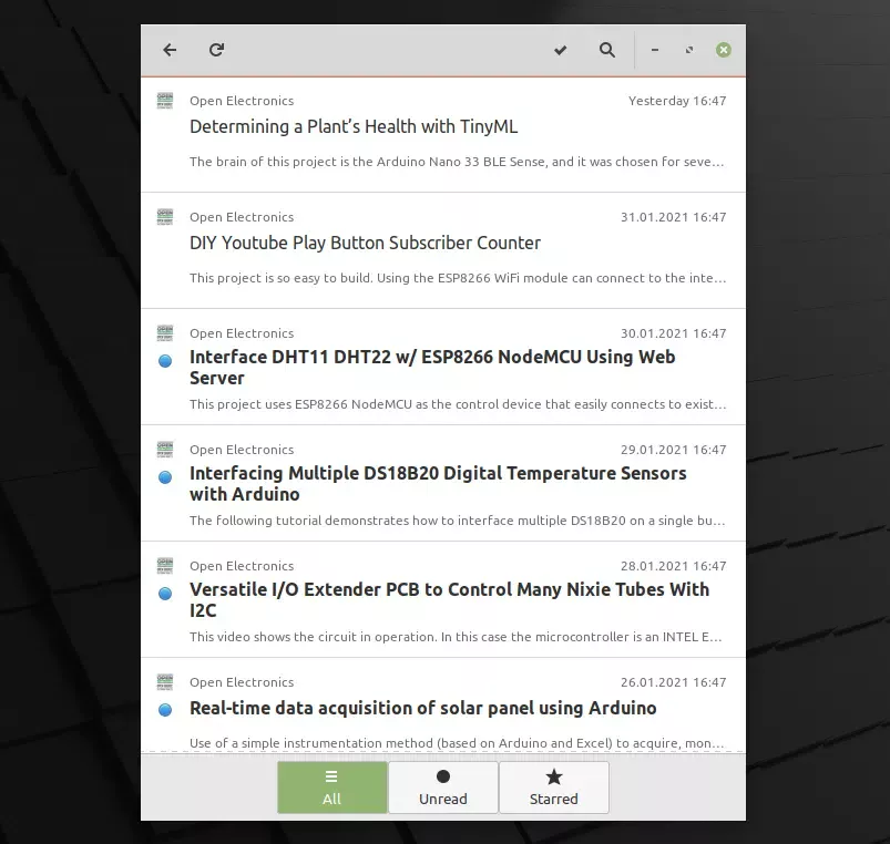Interface de usuário adaptável NewsFlash