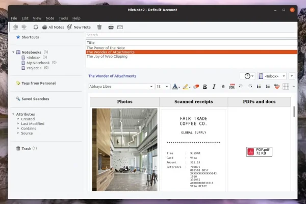 Cliente Evernote Linux Nixnote2 bifurcado, inclui inúmeras melhorias