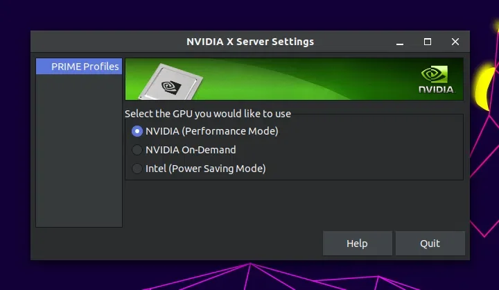 Descarregamento NVIDIA On-Demand PRIME